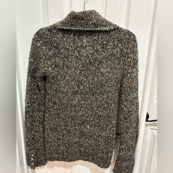 BKE Gray Speckled Button Front Collared Open Cardigan Sweater S - Picture 5 of 5